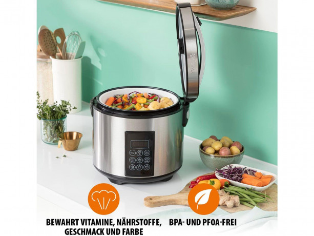 Tristar Tristar Reiskocher, 900 W, digitaler Multi-Kocher Kochautomat  Gemuse-Dampfgarer fur Sushi Reis  Рисоварка Tristar, 900 Вт, цифровая мультиварка, автоматическая пароварка для риса для суши