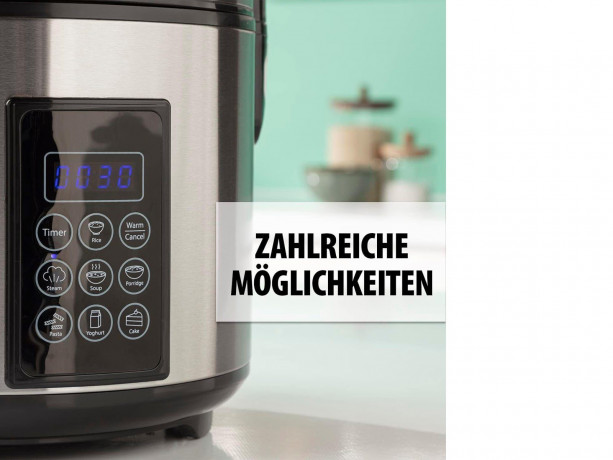 Tristar Tristar Reiskocher, 900 W, digitaler Multi-Kocher Kochautomat  Gemuse-Dampfgarer fur Sushi Reis  Рисоварка Tristar, 900 Вт, цифровая мультиварка, автоматическая пароварка для риса для суши