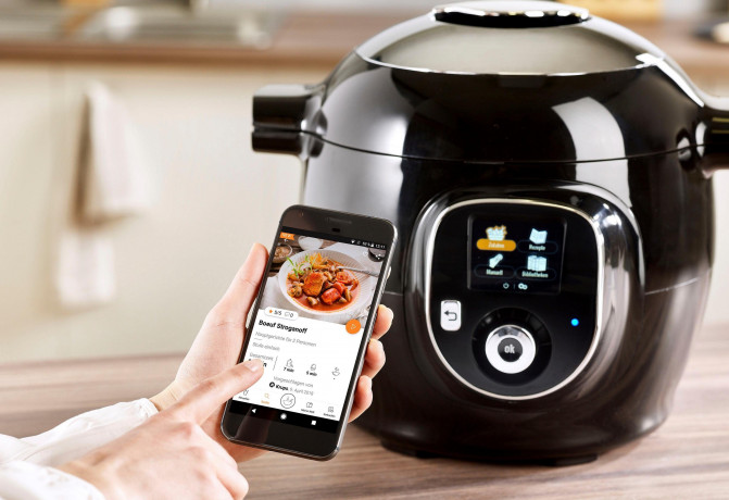 Krups Krups Multikocher CZ7158 Cook4Me+ Connect, 1600 W, 6 l Schussel, elektr. Schnellkochtopf, 150 vorprogrammierte Rezepte, 4L Kapazitat Мультиварка Krups CZ7158 Cook4Me+ Connect, 1600 Вт, чаша 6 л, электрическая. Скороварка, 150 запрограммированных ре