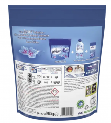 Lenor Vollwaschmittel Flussig All-in-1 Pods Aprilfrisch Großpackung 100WL, Капсулы 100 шт, для стирки цветного белья, с ароматом Апрельская свежесть, 2 уп х 50 капсул