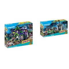 PLAYMOBIL 2er Set: 70361 SCOOBY-DOO! Abenteuer im Geisterhaus + 70362 SCOOBY-DOO! Abenteuer auf dem Friedhof Набор из 2 предметов: 70361 СКУБИ-ДУ! Приключения в доме с привидениями + 70362 СКУБИ-ДУ! Приключения на кладбище