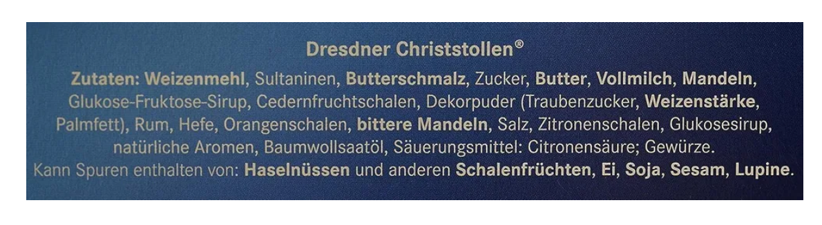 Dr. Quendt Echter Dresdner Christstollen 5stk Набор 5 Штолленов x 1 кг в подарочной упаковке, Немецкий рождественский кекс с изюмом и орехами