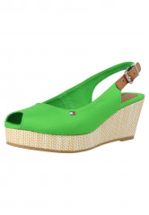 Tommy Hilfiger ICONIC ELBA SLING  Platform sandals grun ICONIC ELBA SLING Сандалии на платформе зеленый