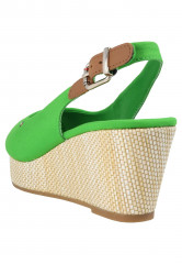 Tommy Hilfiger ICONIC ELBA SLING  Platform sandals grun ICONIC ELBA SLING Сандалии на платформе зеленый