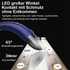 TUABUR TUABUR Akku-Handstaubsauger 6000PA kabelloser Mini-Autostaubsauger mit LED-Beleuchtungsfunktion, Ausgestattet mit einem 5000-mAh-Akku, multifunktionaler kabelloser Handstaubsauger fur Kleinwagen Blau Беспроводной ручной пылесос TUABUR 6000PA беспро