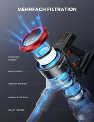 Buture Buture Akku-Hand-und Stielstaubsauger, 450,00 W, beutellos, Staubsauger 33000 Pa Starke Saugleistung, Staubsauger kabellos Langere  Беспроводной ручной и стержневой пылесос Buture, 450,00 Вт, без мешка, пылесос 33000 Па, сильная мощность всасывания