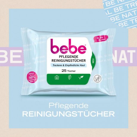 bebe Reinigungstucher quot;Pflegendquot; 6er-Pack  Чистящие салфетки quot;Заботливыеquot; 6 упаковок