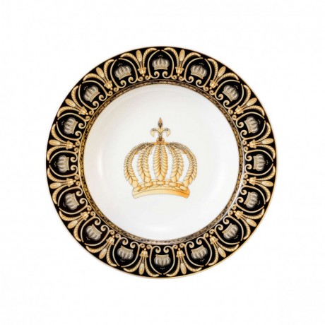 Tettau Tettau Rondo / Liane Pompoos Black Suppenteller 22 cm Tettau Rondo / Liane Pomp??s Черная суповая тарелка 22 см