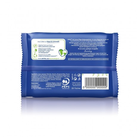 Nivea Reinigungstucher Creme Pflege  Очищающие салфетки крем-уход