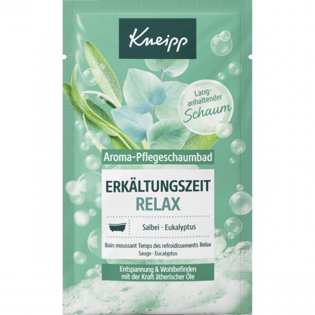 Kneipp Aroma-Pflegeschaumbad Erkaeltungszeit Relax, 50 ml, Kneipp ароматная пена для ванны «Время простуды — Релакс» с шалфеем, эвкалиптом и тимьяном, 50 мл