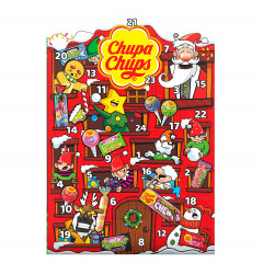 Chupa Chups Adventskalender, Chupa Chups адвент-календарь 2026 с леденцами и жевательными сладостями, 24 сюрприза, 225 г