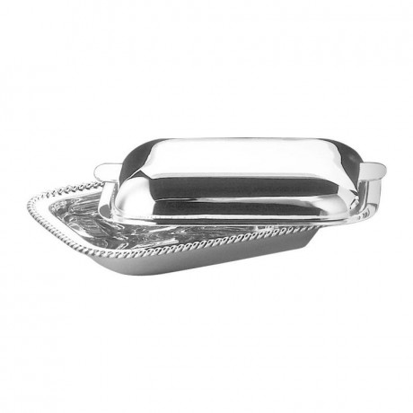 Robbe & Berking Robbe & Berking Kordelrand 925 Sterling Silber Butterdose 16,5x12,5 cm Robbe &amp; Berking Corded Edge Сливочное блюдо из стерлингового серебра 925 пробы 16,5x12,5 см