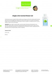 Krauterhaus Sanct Bernhardt Gingko-Lime Scented Shower Gel, Санкт Бернхард Гель для душа с ароматом гингко-лайма 250 мл