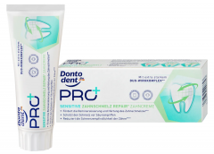DONTODENT Zahnpasta PRO+ Sensitive Zahnschmelz Repair, 75 ml Зубная паста PRO+ для реминерализации и восстановления эмали зубов, активный комплекс DUO с гидроксиапатитом и ионами калия, подходит для чувствительных зубов, 75 мл