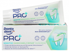 DONTODENT Zahnpasta PRO+ Sensitive Zahnschmelz Repair, 75 ml Зубная паста PRO+ для реминерализации и восстановления эмали зубов, активный комплекс DUO с гидроксиапатитом и ионами калия, подходит для чувствительных зубов, 75 мл