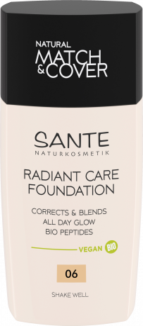 SANTE Radiant Care Foundation 06 Warm Beige, 30 ml, Санте Тональная основа Radiant Care, оттенок 06 Warm Beige, тёплый бежевый, 30 мл