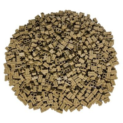 LEGO LEGO 1x2 Mauersteine - 50x Stuck - 98283 - Beige, 50x Кубики LEGO 1x2 - штукатурка 50x - 98283 - бежевый, 50x