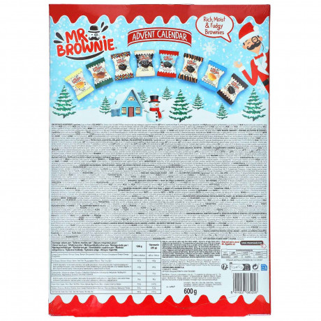 Mr. Brownie Adventskalender 2026, Адвент-календарь 2026 Mr. Brownie с 24 мини-кексами восьми видов, 600 г