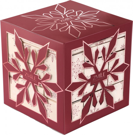 ZMILE COSMETICS Snowflake Puzzle Cherry Red Adventskalender 2026, Адвент-календарь 2026 ZMILE Snowflake Puzzle Cherry Red с макияжем и аксессуарами