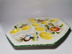 Italian Cermaic, Керамическое блюдо для яиц с яркой ручной росписью, Италия 1960-65гг.