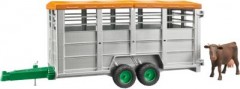 Bruder Viehtransportanhanger mit 1 Kuh Прицеп для перевозки скота с 1 коровой
