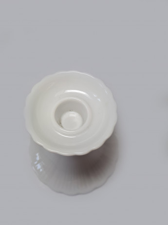 Tirschenreuth Белый фарфоровый подсвечник, 11см x 10,5см, Германия, 1970-80гг.