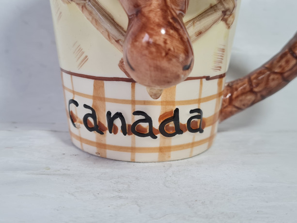 Кружка винтажная Amadeus Canada с головой лося, 2 шт., керамика, 13 см, Канада, 1980-90гг.