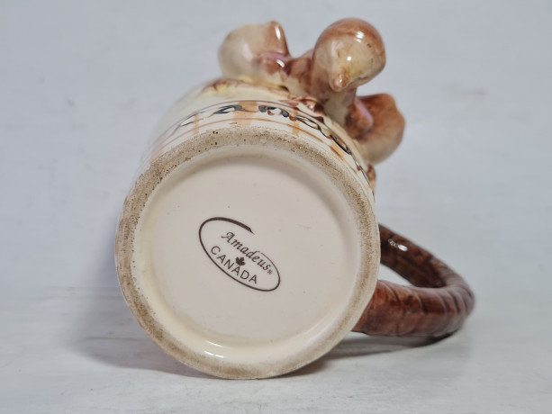 Кружка винтажная Amadeus Canada с головой лося, 2 шт., керамика, 13 см, Канада, 1980-90гг.