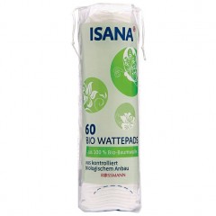 ISANA Bio Wattepads Ватные диски хлопковые для всех типов кожи 60 шт.