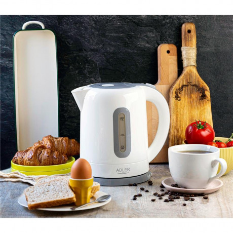 Adler Adler Wasserkocher AD 1234, 2200 W, 1,7 l, automatische Abschaltung, Weiss / Blau  Чайник Adler AD 1234, 2200 Вт, 1,7 л, автоотключение, белый/синий