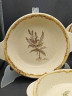 Тарелки сервировочные винтажные CCF France / Коллекция "Ботаника" с ручками, керамика, 3 шт., 20 см, Франция, 1970-80гг.