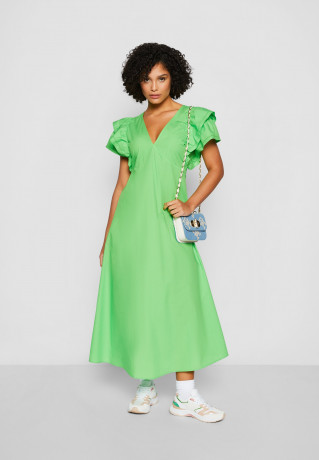 Tommy Hilfiger FRILL DRESS Day dress spring lime ПЛАТЬЕ С РЯБКАМИ Повседневное платье весенняя известь