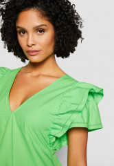 Tommy Hilfiger FRILL DRESS Day dress spring lime ПЛАТЬЕ С РЯБКАМИ Повседневное платье весенняя известь