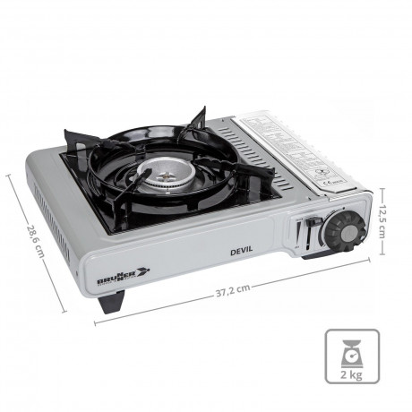 BRUNNER BRUNNER Gaskocher Camping Gaskocher Devil Gas Kartuschen, Kocher Tisch Grill Piezo 2200 W  Газовая плита BRUNNER походная газовая плита Devil газовые баллончики, плита стол гриль Piezo 2200 Вт
