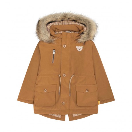 Steiff Jacke Jahr des Teddybaren mit abnehmbarer Kapuze mit Fake-Pluschkragenblende Outdoorjacken Куртка год плюшевого мишки со съемным капюшоном с отделкой воротника из искусственного плюша Куртки для активного отдыха