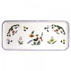 Gien Fayencerie Gien 'Oiseaux Paradis' Konigskuchenplatte 38 x 14,5 cm Gien &quot;Oiseaux Paradis&quot; Королевское блюдо для торта 38 x 14,5 см
