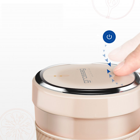 grossag grossag Akku-Smoothie-Maker to-go Rosa MX 10.02 1378, 67 W Беспроводная портативная смузи-машина Grossag, розовая MX 10.02 1378, 67 Вт