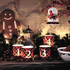 Hutschenreuther Hutschenreuther 'Cozy Winter' Tischlichter Set 4-tlg. d: 7 cm / h: 8 cm Hutschenreuther "Cozy Winter" Набор настольных светильников, 4 шт. д: 7 см / ч: 8 см