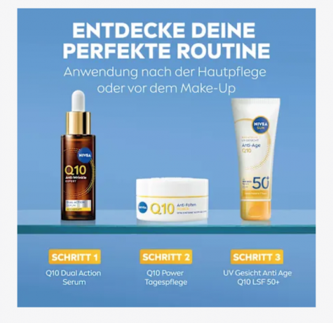 NIVEA SUN Sonnenfluid Gesicht Anti Age Q10, LSF 50+, Солнцезащитный антивозрастной флюид для лица с Q10, SPF 50+, 40 мл