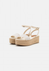 Tommy Hilfiger PLATFORM  Platform sandals sugarcane ПЛАТФОРМА Босоножки на платформе сахарный тростник