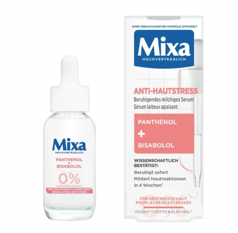 Mixa Serum Anti-Hautstress, 30 ml, Cыворотка для лица Anti-Hautstress Serum, Франция, 30 мл, успокаивает кожу и уменьшает покраснение, для чувствительной кожи, без отдушек и спирта