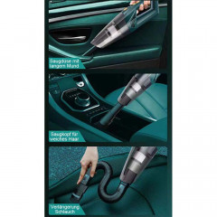 TUABUR TUABUR Akku-Handstaubsauger Kabelloser, wiederaufladbarer tragbarer Handstaubsauger mit, Geeignet fur Autos, Wohnungen und Buros Grun Беспроводной ручной пылесос TUABUR, беспроводной перезаряжаемый портативный ручной пылесос, подходит для автомобил