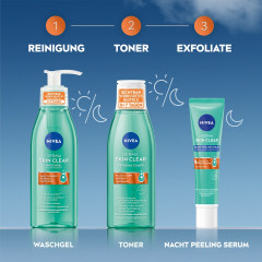 NIVEA Derma Skin Clear Waschgel, 150 ml, Нивеа Гель для умывания, салициловая кислота и ниацинамид, для проблемной кожи, глубокое очищение, 150 мл