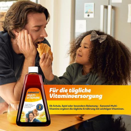 Sanostol Multi-Vitamine age 3+ ohne Zuckerzusatz 780ml , Саностол Мультиватаминный сироп с витаминами С и D, БЕЗ сахара, для детей с 3ех лет, 780 мл
