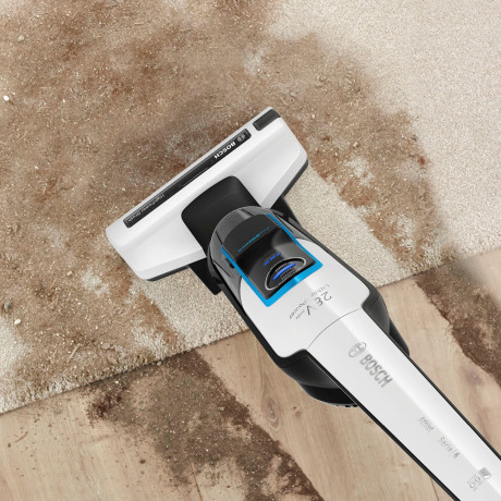 BOSCH BOSCH Akku-Stielstaubsauger Athlet BKH86SIL1, ProSilence 28V, beutellos, extra leise, inkl. Zubehor-Set, 60 Min. Laufzeit  Беспроводной пылесос BOSCH Athlet BKH86SIL1, ProSilence 28 В, без мешка, очен тихий, включая набор аксессуаров, время работы 6