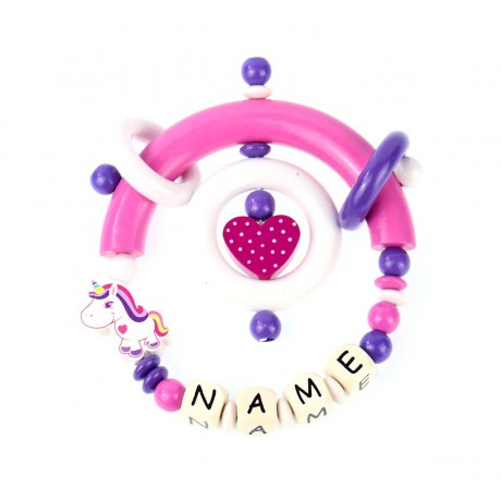 elefantasie Greifling Einhorn personalisiert mit Namen Игрушка для захвата единорога