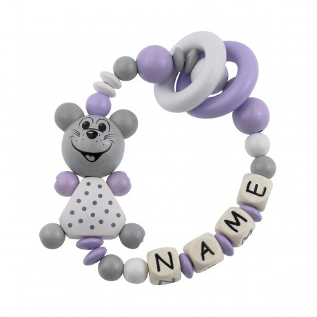 elefantasie Greifling Kleine Maus personalisiert mit Namen Игрушка-клатч Мышонок именной с именем