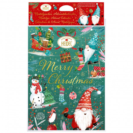 Heidel Weihnachtswichtel Adventskalender, Heidel Weihnachtswichtel шоколадный адвент-календарь 2026 «Рождественские гномы», 24 фигурки, 75 г