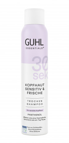 Guhl 30_Sekunden Kopfhaut Sensitiv Frische Trockenshampoo, 200 ml, Guhl сухой шампунь для чувствительной кожи головы с рисовым крахмалом, ниацинамидом и пантенолом, 200 мл