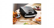 Tefal Tefal Snack Collection Set SW854D, Sandwichmaker edelstahl/schwarz, 700 Watt, mit 4 Platten-Sets edelstahl/schwarz Tefal Snack Collection Set SW854D, сэндвичница, нержавеющая сталь/черный, 700 Вт, с 4 наборами тарелок